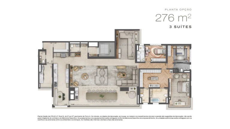 Planta opção 276m²
